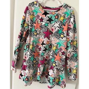 Girl’s Star Multicolor Long Sleeve Tunic